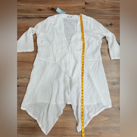 Coldwater Creek 100% linen drape open jacket size 1X Lagenlook NWT - Picture 9 of 9